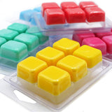 Plastic clamshell box for 6 cubes wax melt